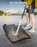 3W Floor Mats Fit for Honda Civic Sedan 2016-2021 & Hatchback 2017-2021 & Coupe 2016-2020, Custom Fit Floor Liner for 1st 2nd Row Full Set TPE All-Weather Car Liners - Image 3