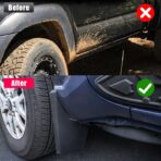 Mud Flaps Compatible with 2024 2025 2026 Toyota Tacoma Without Fender Flare Mud Guards Front & Rear No Drilling 4PCS Splash Guards Fender Flares All Weather Protection 2025 Tacoma Accessories - Image 2