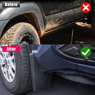 Mud Flaps Compatible with 2024 2025 2026 Toyota Tacoma Without Fender Flare Mud Guards Front & Rear No Drilling 4PCS Splash Guards Fender Flares All Weather Protection 2025 Tacoma Accessories - Image 2