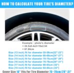 uxcell Universal 210D Polyester Spare Tire Cover for Jeep Trailer RV SUV Truck Wheel Fit Overall Wheel Diameter 16 Inch Black - Image 5