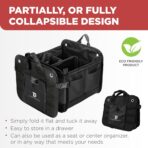 TRUNKCRATEPRO Trunk Organizer For Car, Suv, Truck | Premium Adjustable Multi Compartments Collapsible Car Trunk Organizer With Securing Straps & Non-Slip Bottom (Large Size, Black) - Image 5