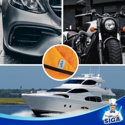 MR.SIGA Professional Premium Microfiber Towels for Cars, Dual-Sided Car Washing and Detailing Towels, Gold, 15.7 x 23.6 inch, 12 Pack - Image 4
