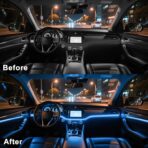 Ambient Lighting car Accessories Interior car Lights APP Control，236" Fiber Optic，5 in 1 led Strip Lights，16 Million Colors Car Neon Lights, Sync to Music（Cigarette） - Image 6