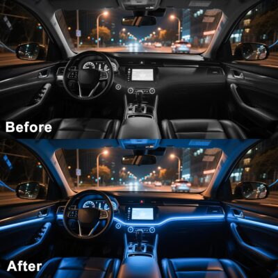 Ambient Lighting car Accessories Interior car Lights APP Control，236" Fiber Optic，5 in 1 led Strip Lights，16 Million Colors Car Neon Lights, Sync to Music（Cigarette） - Image 6