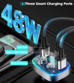 LIHAN USB C Bluetooth 5.4 Car Adapter, Wireless Upgrade Audio System for Non-Bluetooth Vehicles, FM Radio Transmitter, 48W Fast Charging, Stable Hands-Free Calling, MP3 Music Player, Support USB/TF - Image 2