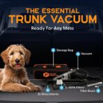 THISWORX Car Vacuum Cleaner - Portable, High Power, Handheld Vacuums w/ 3 Attachments, 16 Ft Cord & Bag - 12v, Auto Accessories Kit for Interior Detailing - Black - Image 7