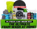 Chemical Guys Car Wash Kit 14-Pc Arsenal Builder - with Foam Blaster, Wash Bucket, Towels, Applicators, and 16 oz Soaps, Waxes, and Cleaners - Complete Car Detailing Gift Set, Works with Garden Hose