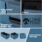 Long Pond Car Trunk Organizer, Storage for SUVs or Sedans, Foldable Cargo Containers with 9 Pockets and Reinforced Handles, with Non-Slip Bottom, Collapsible Storage for SUVs, Sedans, or Any Cars - Image 6