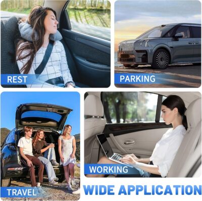 Static Cling Car Window Sun Shade for UV Protection, 47.5cm x 36cm (18.7"x14.2") - No Obstruction to Rearview Mirror, Easy Install & Reusable, Blocks 99% UV Rays - Image 5