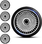 Hubcaps 15 Inch Exact Fit for R15 Iron Wheels Universal ABS Plastic Wheel Covers Set of 4 Snap On Rim Caps for Most Cars Trucks SUV Sedans 4Pcs 15" Hubcaps Wheel Rim Cover Direct Replacement