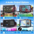 Carplay Screen for Car, 7'' Wireless CarPlay & Android Auto- Upgrade Portable Touchscreen with Bluetooth, Mirror Link, Voice Control, Hands-Free Calling Car Play Screen Stereo for All Vehicles - Image 6