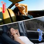 Aokway Car Side Window Sunshades, Driver Car Window Screen Mesh, Universal Fit for Camping and UV Protection (Black, Front Side 2pcs) - Image 8