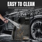 TPE Automotive Floor Mats Custom for 2020-2025 Toyota Corolla(Include Hybrid Exclude Hatchback), All Weather Cover Protection Waterproof Black Floor Liner Front & Rear Row Full Set Car Mats, 3PCS - Image 6