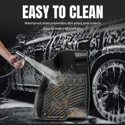 TPE Automotive Floor Mats Custom for 2020-2025 Toyota Corolla(Include Hybrid Exclude Hatchback), All Weather Cover Protection Waterproof Black Floor Liner Front & Rear Row Full Set Car Mats, 3PCS - Image 6