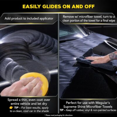 Meguiar's Gold Class Carnauba Plus Premium Paste Wax, Easy-to-Use Blend of Carnauba Wax and Long-Lasting Polymer Protection to Make Your Car Shine, 11 Oz Container - Image 3