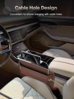 Premium Leather Car Seat Gap Filler Organizer (0.2”-1.2" Gaps), Clever Gifts for Car SUV Truck Owners (Brown, 1 Pack) - Image 3