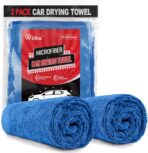 AIDEA Microfiber Towels for Cars-2PK, Large Professional Car Drying Towel, Scratch-Free & Absorbent Drying Towel for Cars, SUVs, RVs, Trucks, and Boats, 24inx 31in, Blue