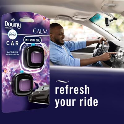 Febreze Car Vent Clip, Downy Calm Scent, 2 Count, 0.13 oz Total - Image 6