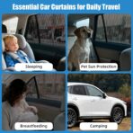 Car Window Shades for 2017-2023 Mazda CX-5 - Rear Side Window Sun Shade for Baby, Breathable Mesh Car Privacy Window Covers, UV Protection and Heat Insulation for Road Trips, Napping, Camping - Image 6