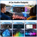 10.26" Wireless CarPlay Screen for Car: 4K Dash Cam & 1080P Backup Camera, Portable Touchscreen Car Stereo for Apple Carplay & Android Auto, GPS Navigation, Mirror Link, BT, FM, Voice Control - Image 5