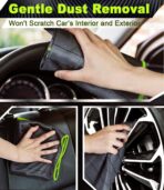 Airlab Carbon Microfiber Towels for Car Glass Window Polishing Cleaning Cloth Auto Detailing Lint Free Streak Free Drying Car Wash Large Towel, Pack of 2, 20" x 16", Grey-Green - Image 4