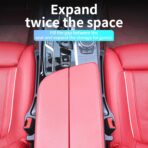 2 Pack Car Seat Gap Filler Stopper/Catcher, No-Drop Seat Guard Insert Between Seat and Console Black Car Accessories Auto Crevice Blocker Pad Plug Seat Gap Guard YMT-A02 - Image 4