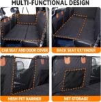YJGF Dog Back Seat Extender for Truck,Truck Seat Cover Back Seat,Dog Hammock for Truck,Pet Seat Covers for Dogs,Hard Bottom Seat Extender for Dogs(Black,for Full Size Truck) - Image 4