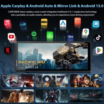 CARPURIDE Wireless CarPlay & Android Auto 4+64GB 8-Core, Online & Offline GPS Navigation 10.26 inch Car Play Screen, G00GLE Play, Mirror Link, Bluetooth, GPS-Antenne, Backup Cam - Image 2