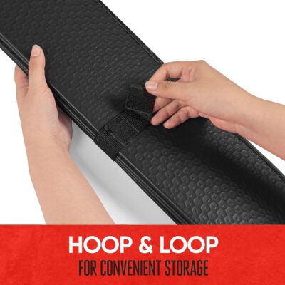 Motor Trend Black Accordion Folding Car Windshield Sun Shade - Blackout Sun Visor for Car Windshield - Foldable Jumbo Sunshade and Front Window Truck Sun Screen for UV Sun Protection - 66 x 27 - Image 6