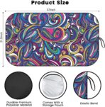 Windshield Sun Shade, Car Sun Shade Windshield, Reflector Sunshade Offers Ultimate Protection for Car Interior, Reflective Polyester Blocks Heat for Sedans, Mini SUVs, Hatchbacks - 57 x 31.5 inches - Image 2