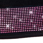 CAR PASS Bling Diamond Car Floor Mat Shining Rhinestones Carpet, Sparkly Glitter Crystal Anti-Slip PVC Heel Pad Automotive Universal Fit for SUV Sedan Car Van, 4pcs for Girl Cute Women, Black Pink - Image 7