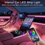 Ambient Lighting car Accessories Interior car Lights APP Control，236" Fiber Optic，5 in 1 led Strip Lights，16 Million Colors Car Neon Lights, Sync to Music（Cigarette） - Image 2