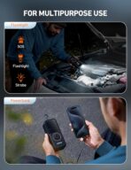 AstroAI L4 Tire Inflator Portable Air Compressor, 150PSI Portable Air Pump for Car Tires with Pressure Gauge LED Light, Electric Air Pump Quick Inflation for Cars, Motorcycles, Bikes, Tires, Balls - Image 6