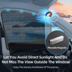Aokway Car Side Window Sunshades, Driver Car Window Screen Mesh, Universal Fit for Camping and UV Protection (Black, Front Side 2pcs) - Image 2