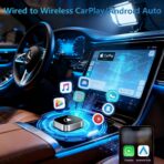 2026 Upgraded Wireless CarPlay Adapter - Fast Auto-Connect, Stable Connection, Mini Size Plug & Play Adapter for iPhone & Android Auto Compatible Cars - Image 2