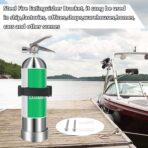 Boat Steel Fire Extinguisher Bracket,304 Stainless Steel Mounting Bracket with Adjustable Straps, Heavy Duty Fire Extinguisher Metal Bracket (Excluding fire extinguishers) (Silver) - Image 4