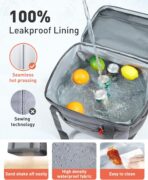 TOURIT Soft Sided Cooler Bag Insulated 48/60 Cans, Large Collapsible & Leakproof Ice Chest for Picnic, Beach, Camping, Travel - Image 3