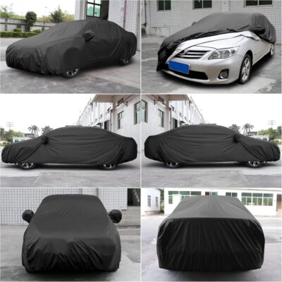 uxcell Car Cover Waterproof All Weather for Car, Full Car Cover Rain Sun Protection Universal Fit for Sedan 178''-185'' - Image 4