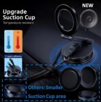 360° Adjustable Vacuum Magnetic Phone Holder, Airgrip - Magnetic Vacuum Phone Holder for Car, Vacuum Suction Magnetic Mount, Gym/Truck/Boat/Shower for iPhone & Android with Radiation Protector Sticker - Image 5