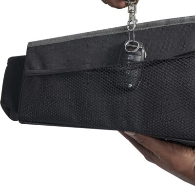 FH Group E-Z Travel Multi-Use Car Organizer with Cup Holders | Back Seat Storage Black - Image 4