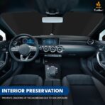 EcoNour 2-Piece Truck Sun Shade for Windshield, Foldable Car Sunshades Reflect UV Rays, Truck Sun Protector Keeps Interior Cool, Automotive Interior Accessory for Comfortable Ride, Large 32.5x36 - Image 2