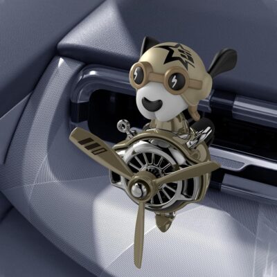 Pilot Car Air Freshener, Cute Dog Car Vent Clip Air Freshener Automotive Air Outlet Fan Diffuser, Automotive Interiors Vent Decoration (Shake Head Style - Dog) - Image 3
