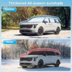 KMF 8pcs Thicken Car Window Shades for Toyota 4Runner 2010-2024 Accessories, 4Runner Windshield Sun Shade Full Window Covers for Side Rear, UV Block and Blackout Protect Privacy for Car Camping - Image 3