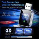Wireless CarPlay Adapter for iPhone, CarPlay Dongle Converts Wired to Wireless Carplay, Plug & Play Mini Size CarPlay Adapter Compatible with iOS 10+, Fast Stable Connection, No Latency - Image 4