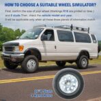 16"Wheel Simulators,16"8 Lug Stainless Steel Hubcaps with Wheel Lug Bolts Kit,Polished Finish,2Front Wheels/2Rear Wheels,Wheel Simulators Suitable for Ford E350/E450 (1992-2016,2018-2021;2017Not Fit) - Image 3