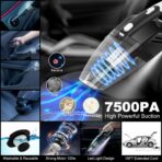 AUTODECO 41Pcs Car Cleaning Wash Kit Interior Detailing Cleaner Kit with High Power Handheld Vacuum, Collapsible Bucket, Windshield Tool, Snow Shovel, Tire Brush, Complete Car Care Tools, Black - Image 2