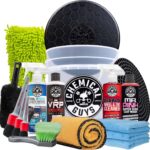 Chemical Guys Car Detailing Kit, Car Cleaning Kit with Total Interior Cleaner & Protectant, Sprayable Wheel Cleaner, Car Wash Soap, Bucket, Brushes, and Detailing Accessories - 17 Piece Wash Kit