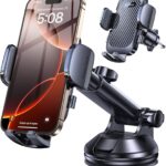 Romuto Phone Holders for Your Car Phone Holder Mount【Super Suction】Cell Phone Mount for Car Accessories for Women Men Windshield/Vent/Dash Truck Stand Desk Mount Clamp Holder for iPhone Samsung Camera
