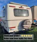 Spare Tire Cover, Wheel Cover with American USA Flag PVC Leather Waterproof Dust-Proof Universal Fit for Jeep Trailer RV SUV Camper Vehicle (14 Inch) - Image 4