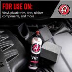 Adam's Silica Infused VRT Tire & Trim Dressing - Durable UV Protection and Water Repellent - Leaves a Crisp Freshly Detailed Look - Dress Tires or Trim Without Worry of Slinging (2-Pack) - Image 7